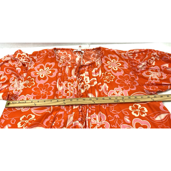 Olivaceous Shorts Outfit‎ Women Medium Orange Pink Cream  Tropical Beachcore - Picture 9 of 16